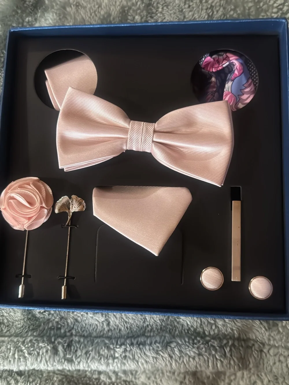 Kids Pink Bow Tie and Accessory Gift Set